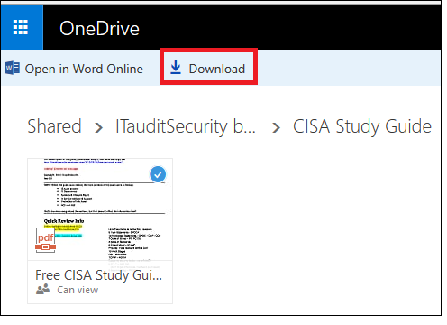 CISA OneDrive Download1
